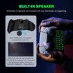 Controller Keyboard Replacement PS5 Bluetooth Wireless Green Backlight Mini Keypad Chatpad PlayStation5 Built In Speaker 3.5mm Audio Jack Black