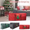 Christmas Tree Storage Bag Heavy Duty 600D Oxford Xmas Holiday Handles Dual Zipper Green Artificial Xmas Decoration 122x38x51cm Large Durable