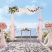 Wedding Backdrop Stand Photography Photo Party Decoration Picture Frame Holder Balloon Display Background 2x2m Galvanised Stainless Steel White