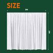 White Backdrop Curtain Silk Background Drape Wedding Party Birthday Graduation Decoration Stage Photography with Rod Pocket 2x2m