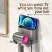 Hair Dryer Holder Wall Mounted for Dyson Supersonic Hair Dryers, Bathroom Accessories Hair Dryer Stand (Grey)