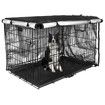 Wire Dog Cage Cover, Waterproof Durable Lightweight 420D Polyester, Indoor Outdoor Protection Cover for Dog Cages, Black, 36 Inch