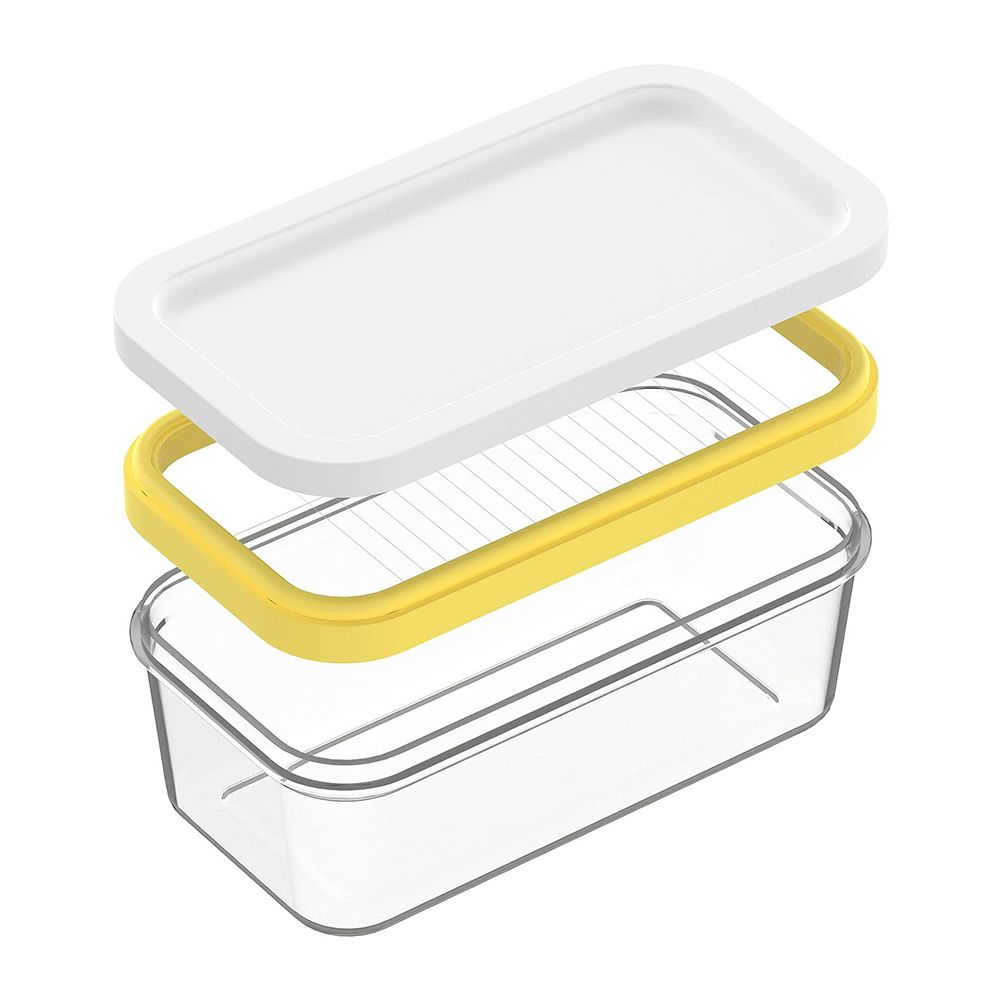 Butter Slicer Cutter, Stick Butter Container Dish with Lid for Fridge, Easy Cutting 4oz Sticks Butter