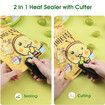 Bag Sealer Mini, Rechargeable 2 in 1 Heat Sealer with Cutter For Chip Bags, Plastic bag sealer, Green