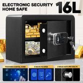 Digital Safe Security Box Electronic 16L Key Lock Fingerprint Steel Money Cash Deposit Jewellery Password Home Office