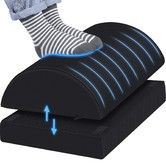Foot Rest for Under Desk at Work-Versatile Foot Stool with Washable Cover-Comfortable Footrest with 2 Adjustable Heights,Black