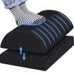Foot Rest for Under Desk at Work-Versatile Foot Stool with Washable Cover-Comfortable Footrest with 2 Adjustable Heights,Black