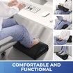 Foot Rest for Under Desk at Work-Versatile Foot Stool with Washable Cover-Comfortable Footrest with 2 Adjustable Heights,Black
