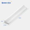 Bed Wedge Pillow Gap Filler Stopper Headboard Mattress Queen Size Foam Bedrest Comfortable Support Cushion Side Storage White 152x25.5x15cm