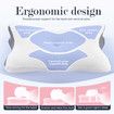 Contour Bed Pillow Cervical Memory Foam Cushion Neck Shoulder Support Ergonomic Pain Relief Side Back Stomach Sleeper Breathable Pillowcase