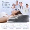 Contour Bed Pillow Cervical Memory Foam Cushion Neck Shoulder Support Ergonomic Pain Relief Side Back Stomach Sleeper Breathable Pillowcase