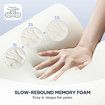 Contour Bed Pillow Cervical Memory Foam Cushion Neck Shoulder Support Ergonomic Pain Relief Side Back Stomach Sleeper Breathable Pillowcase