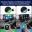 2-in-1 Wireless CarPlay and Android Auto Dongle Converts Wired Apple CarPlay to Wireless Fast Auto Connect Compatible with iOS and Android