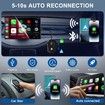 2-in-1 Wireless CarPlay and Android Auto Dongle Converts Wired Apple CarPlay to Wireless Fast Auto Connect Compatible with iOS and Android