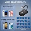 2-in-1 Wireless CarPlay and Android Auto Dongle Converts Wired Apple CarPlay to Wireless Fast Auto Connect Compatible with iOS and Android