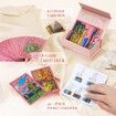Pink Tarot Cards with Guide Book Waterproof and Wrinkle Resistant Tarot Gold Foil Tarot Cards for Beginners Pink Tarot Decks with Meanings on Them Gold Tarot Cards