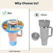 Snack Bowl for Stanley Cup, Reusable Snack Ring Compatible with Stanley Quencher H2.0 40OZ Tumbler (Blue, 40OZ)