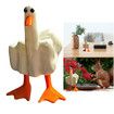 Middle Finger Duck You Figurine Statue, Funny Little Duck Resin Decor for Guys Adults Men