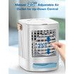 Mini Air Conditioner,Evaporative Air Cooler w/3-Level Humidify & 3 Speeds,7-Color Night Light,USB Powered Desk Portable Air Conditioners,Small Air Conditioner