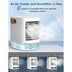 Mini Air Conditioner,Evaporative Air Cooler w/3-Level Humidify & 3 Speeds,7-Color Night Light,USB Powered Desk Portable Air Conditioners,Small Air Conditioner