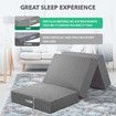 Folding Foam Mattress Sleeping Mat Portable Trifold Sofa Bed Camping Floor Extra Thick Cushion Removable Cover