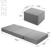 Folding Foam Mattress Sleeping Mat Portable Trifold Sofa Bed Camping Floor Extra Thick Cushion Removable Cover