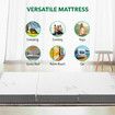 Foldable Foam Mattress Queen Size Trifold Sofa Bed Extra Thick Sleeping Floor Mat Portable Camping Travel Cushion