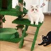 140cm Cat Tree Tower Kitty Sisal Scratching Post Scratcher House Stand Cave Hammock Activity Centre Artificial Grass Condo Furniture Multi Levels