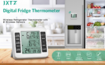 Indoor Outdoor Thermometer, Freezer Refrigerator Fridge Thermometer Digital with 2 Sensors, Wireless Temperature Alarm, Min/Max Trend Display