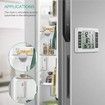 Indoor Outdoor Thermometer, Freezer Refrigerator Fridge Thermometer Digital with 2 Sensors, Wireless Temperature Alarm, Min/Max Trend Display