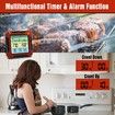 Meat Thermometers for Smokers Waterproof Probe, Backlight, Touchscreen, Kitchen Timer, Digital Food Thermometer for Cooking, BBQ, Oven, Grilling