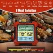 Meat Thermometers for Smokers Waterproof Probe, Backlight, Touchscreen, Kitchen Timer, Digital Food Thermometer for Cooking, BBQ, Oven, Grilling