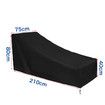 Patio Chaise Lounge Cover Waterproof Heavy Duty Outdoor Furniture Black Durable 210x75x80cm Garden Protection