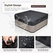 Hot Tub Cover Square Garden Spa Replacement Waterproof UV Protected Rectangular Outdoor 218x218x30cm Black Durable
