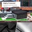 Hot Tub Cover Square Garden Spa Replacement Waterproof UV Protected Rectangular Outdoor 218x218x30cm Black Durable