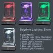 LED Colorful Light Change Base, Touch Switch Display Pedestals Multicolor Show for 3D Crystal Glass Acrylic, Flat Surface