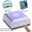 LED Colorful Light Change Base, Touch Switch Display Pedestals Multicolor Show for 3D Crystal Glass Acrylic, Flat Surface