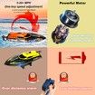 RC Boat with 2 Rechargeable Batteries 20+ MPH Fast Remote-Controlled Boat Ideal for Pools and Lakes Ages 3+ Purple