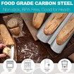 2 pack of 2 Slots Baguette Pan French Bread Pans For Baking Pans, Nonstick 2 Slots Perforated Italian Loaf Pan Mold Long French Bread Pan