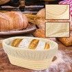 30*14*7CM Oval Bread Proofing Basket, Handmade Banneton Bread Proofing Basket Brotform with Proofing Cloth Liner for Sourdough Bread, Baking