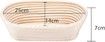 25*15*8CM Oval Bread Proofing Basket, Handmade Banneton Bread Proofing Basket Brotform with Proofing Cloth Liner for Sourdough Bread, Baking