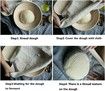 22*8.5CM Circle Bread Proofing Basket, Handmade Banneton Bread Proofing Basket Brotform with Proofing Cloth Liner for Sourdough Bread, Baking