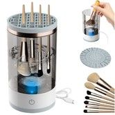 Electric Makeup Brush Cleaner,Cosmetic Brush Cleaner,Electric Makeup Brush Cleaner with Brush Clean Mat,Automatic Spinning Makeup Brush Cleaner
