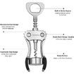Wine Opener, Zinc Alloy Premium Wing Corkscrew Wine Bottle Opener with Multifunctional Bottles Opener
