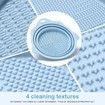 Foldable Silicone Makeup Brush Cleaner Bowl,Portable Cleaning Tool for Brushes,Powder Puffs,and Sponges (Blue)