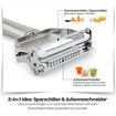 Vegetable Peeler, Stainless Steel 2 in 1 Julienne Vegetable Peeler Perfect for Carrot Potato Melon Gadget Vegetable Fruit