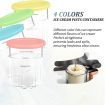 Replacement Pints and Lids for Ninja NC501 NC500 Series Creami Deluxe, 4 Pack - Compatible with Ninja Creami Deluxe Ice Cream Maker (Blue, Pink, Grey, Green)