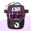 Nurse Fanny Pack with Tape Holder,Multi Compartment Medical Gear Pocket Belt Bag Nursing Organizer Pouch,Utility Waist Pack for Stethoscopes,Bandage Scissors Other Medical Supplies (Purple)