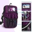 Nurse Fanny Pack with Tape Holder,Multi Compartment Medical Gear Pocket Belt Bag Nursing Organizer Pouch,Utility Waist Pack for Stethoscopes,Bandage Scissors Other Medical Supplies (Purple)