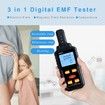 3 in 1 Digital EMF Tester, Electromagnetic Field Radiation Detector Hand held LCD EMF Detector for Home EMF Inspections, Office, Outdoor and Ghost Hunting